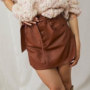 Free People East Of Eden Vegan Mini Skirt